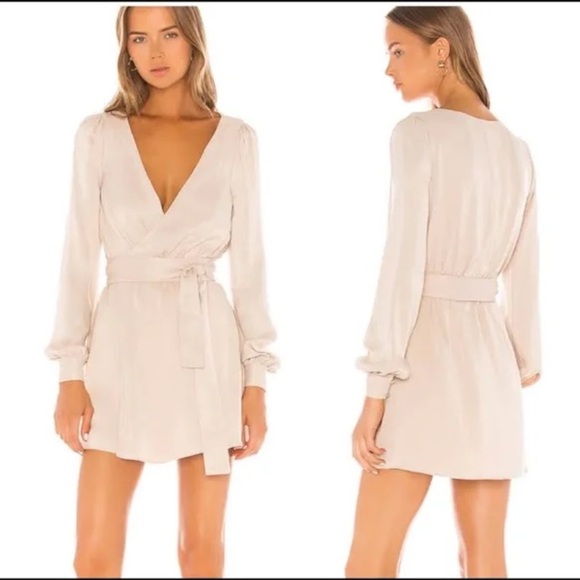 NWT NBD X Revolve Janet Mini Dress in Champagne (D10) - Picture 1 of 3